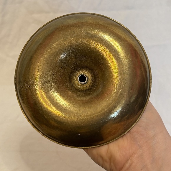 Vintage Brass Candle Stick Holder Adjustable Slide Push Up Metal Mechanical 7.5" - Picture 5 of 5